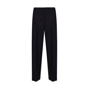 Ami Paris Women Black Virgin Wool Double-Pleat Trousers